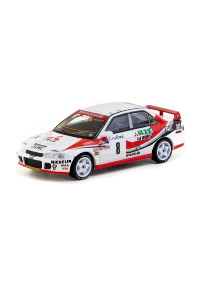 Tarmac Works 1/64 Mitsubishi Lancer Evolution Rallye Monte-carlo 1993 8 - Global64 Çok Renkli