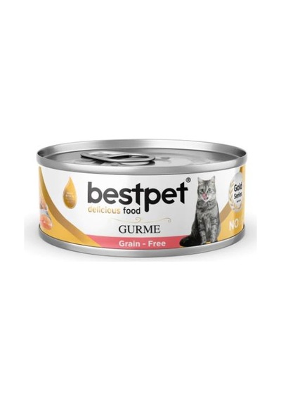 Bestpet Gurme Jöle İçinde Somonlu Tahılsız Kısırlaştırılmış Kedi Konservesi 85 Gr