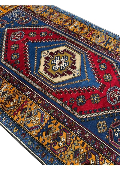 El Dokuma Sıfır Yahyalı Halısı 120x210 Kök Boya %100 Yün Halı Kırmızı