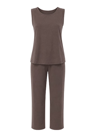 Mixray 2117 Kadın Basic Relax Fit Atlet Pantolon İkili Takım Kahve