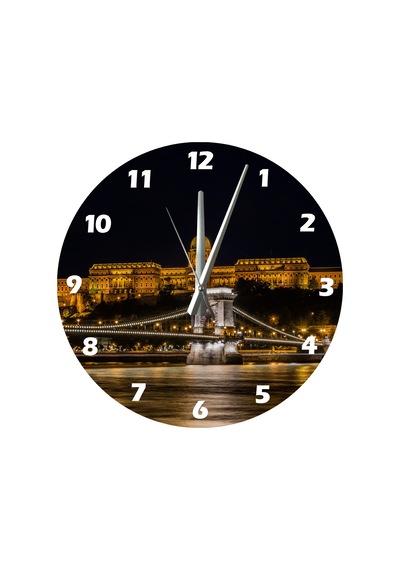 Ti-play Budapeşte 30x30cm Akrilik Dekoratif Modern Duvar Saati ÇOk Renkli
