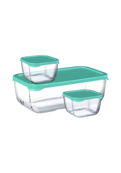 Paşabahçe 95455 Snow Box Saklama Kabı Seti Şeffaf