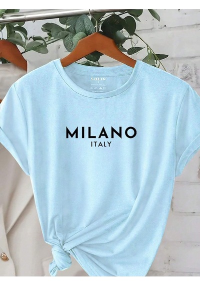 Flood Of Style Kadın Bebe Mavi Milano Baskılı Oversize