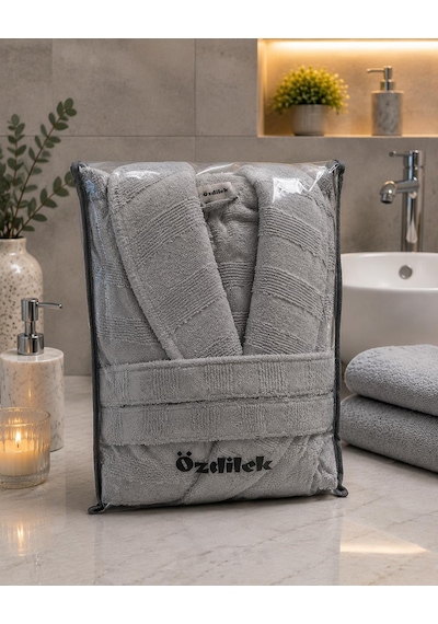Özdilek Opulent Touch Bornoz Gri Xl Beden