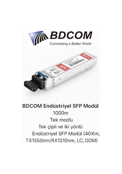 1000mbps Endüstriyel Sfp Modül Tek Modlu 40km Mesafe