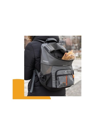Ferplast Voyager 400 Sırt Taşıma Çantası - Gri Max.10kg 33cm
