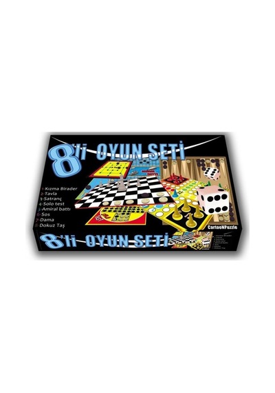 8'Li Masa Oyunu Seti - Oyun Seti