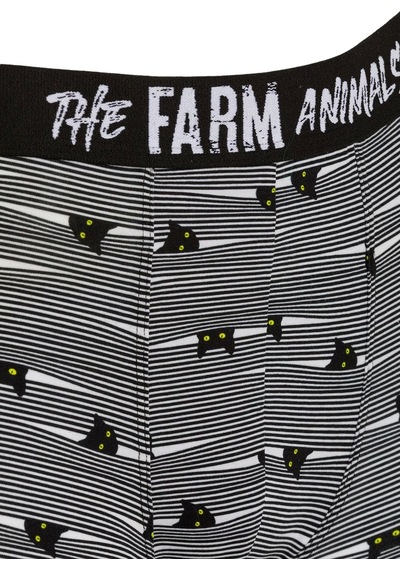 Farm Animals Yellow Eyed Hide N Cat Desenli Boxer gri