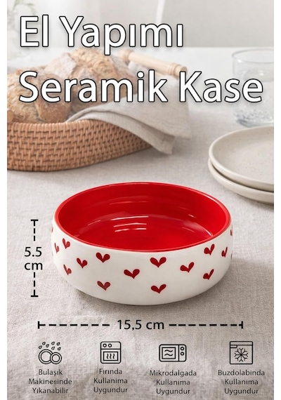 El Yapimi Seramik Salata Kasesi, Yulaf Granola Ve Kahvaltı Kasesi, Zindeliklı Beslenme Ve Diyet Kabı, Smoothie Bowl, Diğer