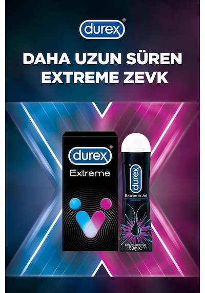Durex Extreme  Prezervatif 2 x 20'li + Extreme Jel 50 ML