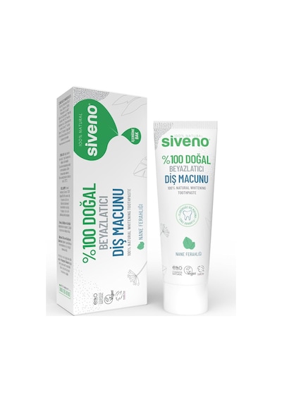 Siveno%100 Doğal Diş Macunu Beyazlatıcı Nane Ferahlığı Florürsüz 65 Gr Beyazlatma