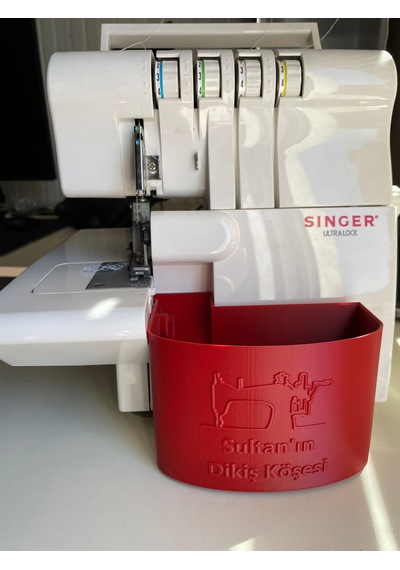 Singer Overlok Çöp Kutusu Fire Kabı Xl Kişiye Özel Kırmızı 14sh65