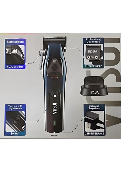 Insua Hk-9600 Profesyonel Şarjlı Saç Kesme Makinesi