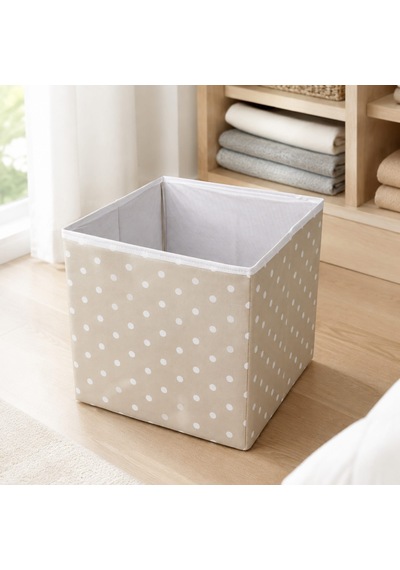 Living Organizer Kutu - Bej - 30x30x30 Cm Çok Renkli