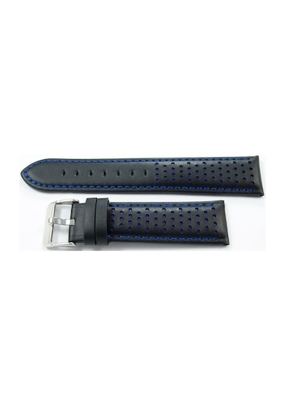 Bizon Deri Saat Kayışı 24Mm Kordon Siyah 1. Kalite Spor Lacivert