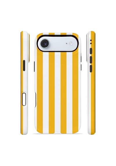 Apple iPhone Uyumlu 17 Air Vorian Çift Katmanlı Magsafe Kılıf Golden Riviera Stripe