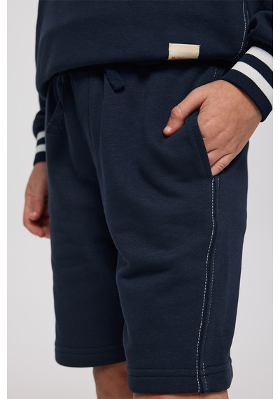 Panço Erkek Çocuk Beli Lastikli Yumuşak Dokulu Lacivert Şort