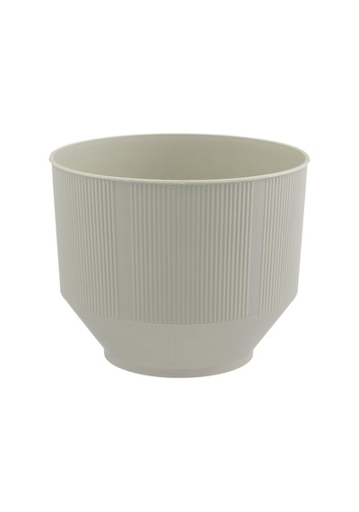 S283 Lüks Saksı Dekoratif Saksı, Kirli Beyaz, 22.5cm, 6 Litre