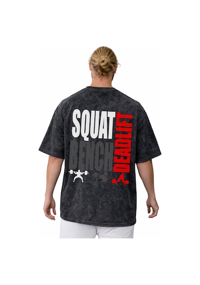 Squat Bench Deadlift Fitness Bodybuilding Sporcu Baskılı Unisex O Siyah