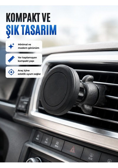Mıknatıslı Araç İçi Telefon Tutucu Havalandırma Izgarası Telefon Standı - Lisinya Çok Renkli