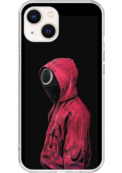 Apple Uyumlu iPhone 14 Plus Şeffaf Kılıf Squid Game Tasarımlı