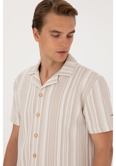 U.s. Polo Assn. Erkek Bej Gömlek Örme 50306895-vr011 Bej