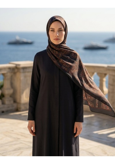 Moda Nuda Iconic Lema Şal Acı Kahve - Zarif Ve Modern