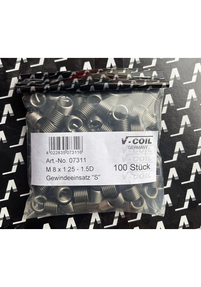 M8X1.25 1.5D Helicoil Yay V-Coıl Germany 100 Adet