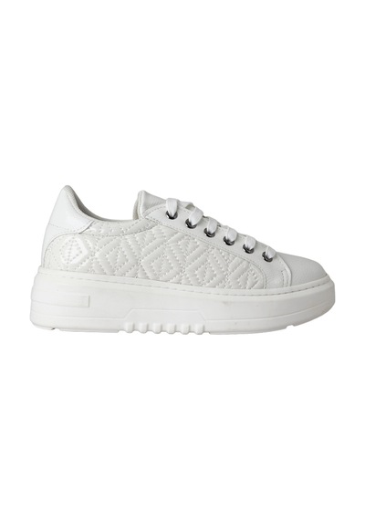 Hobby Ayakkabı Hobby Kadın Rugan Modern Yüksek Tabanlı Sneaker Ayakkabı Beyaz