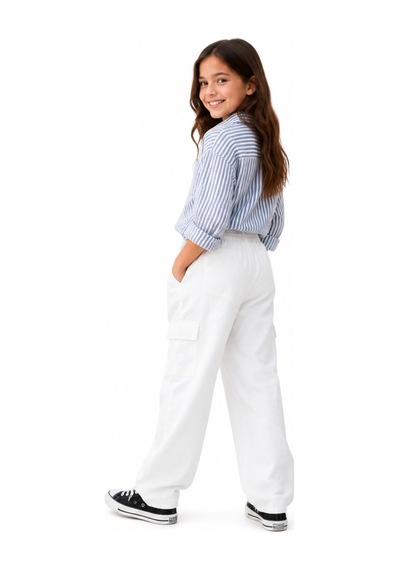 İrem Çocuk Giyim Kız Çocuk /erkek Çocuk Beli Lastikli Çift Kargo Cepli Beli İp Bağlamalı Geniş Paça Modelli Beyaz Renk Pantolon Beyaz İrem Çocuk Giyim Kız Çocuk /erkek Çocuk Beli Lastikli Çift Kargo Cepli Beli İp Bağlamalı Geniş Paça Modelli Beyaz Renk Pantolon Beyaz