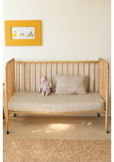 Esti Baby Bebek & Çocuk Uyku Seti 3'lü Pike Takımı 70x120 CM Lastikli Çarşaf - Örtü - Yastık Kılıfı