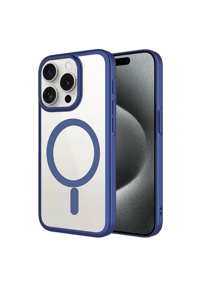 Apple iPhone Uyumlu 15 Pro Kılıf Wireless Şarj Özellikli Sert Pc Zore Mat Riksos M-safe Kapak Çok Renkli