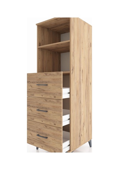 Kronos Dolap 2 Raflı 3 Çekmeceli 60x59x182 Çam-çam Atlas Çam