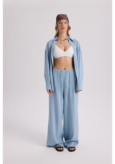 Mai Collection Mai Studios Co. Nunzia Arka Detaylı Mavi Oversize Gömlek Pantolon Takım mavi Mai Collection Mai Studios Co. Nunzia Arka Detaylı Mavi Oversize Gömlek Pantolon Takım mavi