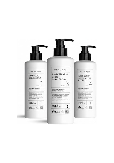 Mercada Beyaz No1 Purifying And Soothing Shampoo 380ml+no3 Conditioner 380ml+no4 Hand&body Lotion 380ml Tüm Saçlar