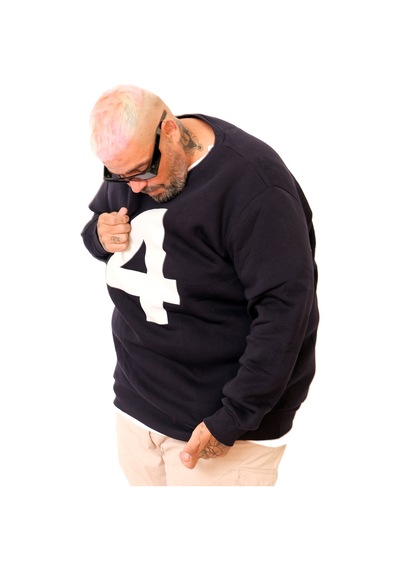 Mode Xl Battal Beden Bis Yaka Sweat 4 U25809 Lacivert