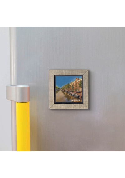Amsterdam Görseli Baskılı Mdf Magnet 7x7 20