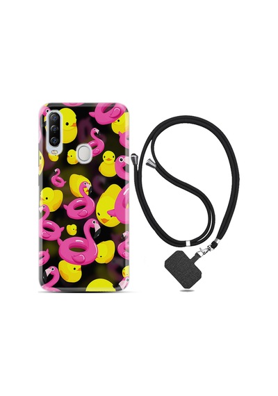 General Mobile GM20 Pro Kılıf Boyun Askılı Flamingolar Ördekler 1638