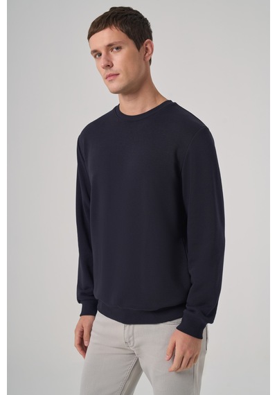 Morven Erkek Lacivert Basic Bisiklet Yaka Sweatshirt 26ks063001200 Lacivert