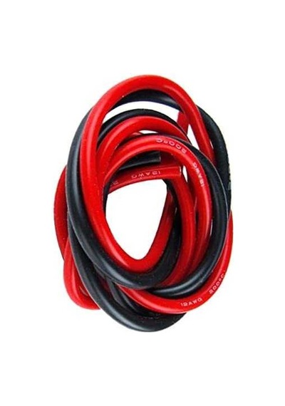 Robotistan 14 Awg 1 Metre Siyah Ve Kırmızı Silikon Kablo