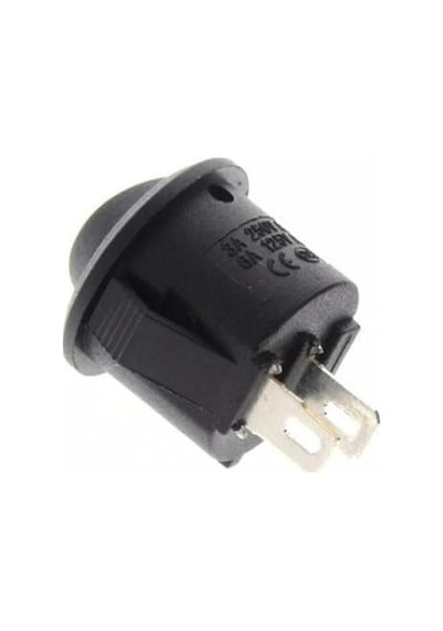 Alkatronik Yuvarlak 2 Pin Anahtar Rocker Switch Mini Buton Kcd1 Siyah 16mm Açma Kapama