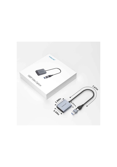 Lemorele Ac07, Usb Ve Type-c Çıkışlı 1080p Video Capture Card - Tak Ve Çalıştır - Hdmı Çıkışlı Yakalama Kartı