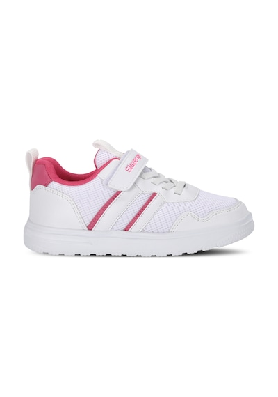 Slazenger Fıora Kız Çocuk Cırt Cırtlı Beyaz / Fuşya Günlük Spor Ayakkabısı