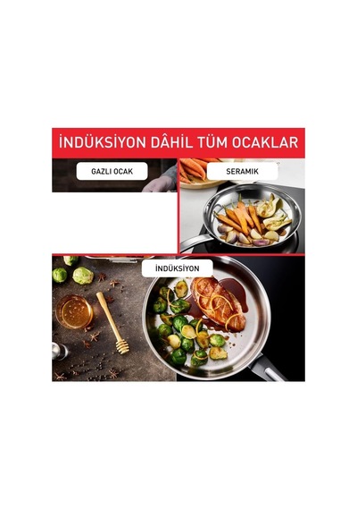 Duetto İndüksiyon Tabanlı 8 Parça Çelik Tencere Seti - 2100139450 Diğer