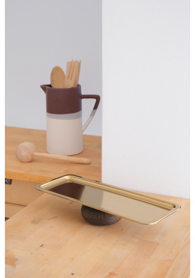 Ahşap Ayaklı Baton Gold Dekoratif 33 Cm Pasta Kek Sunum/servis Tabak Stand Gold - 674336949 Gold