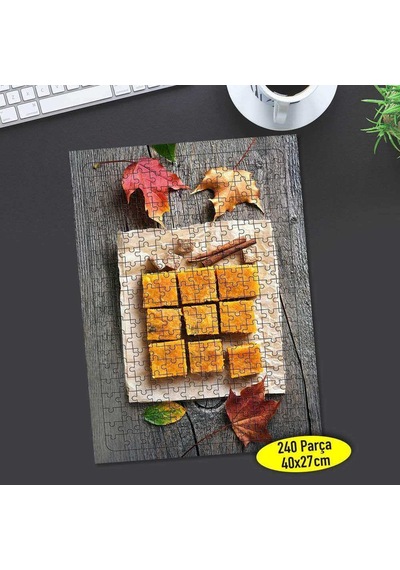 Dilimli Balkabağı Tatlısı 240 Parça Puzzle Yapboz-93193218