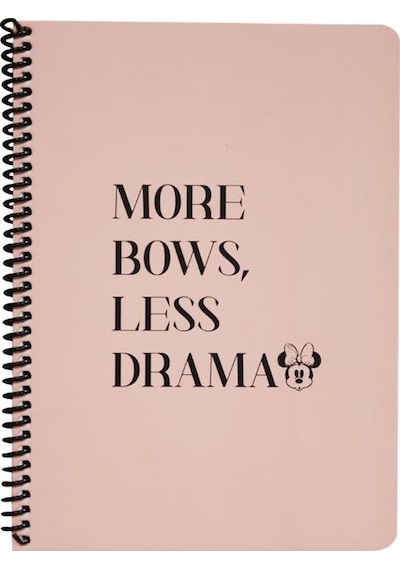 Keskin Color Disney More Bows Less Drama Çizgili Defter 16.5X22.5 Pudra - Siyah