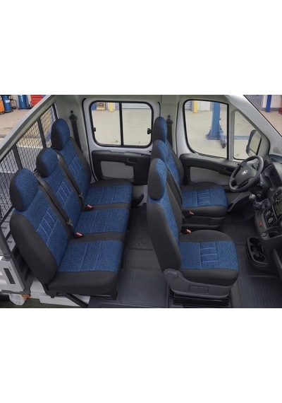 Ford Ranger Çift Kabin Kamyonet 4+1 Koltuk Kılıfı Mavi - Siyah Mavi-Siyah