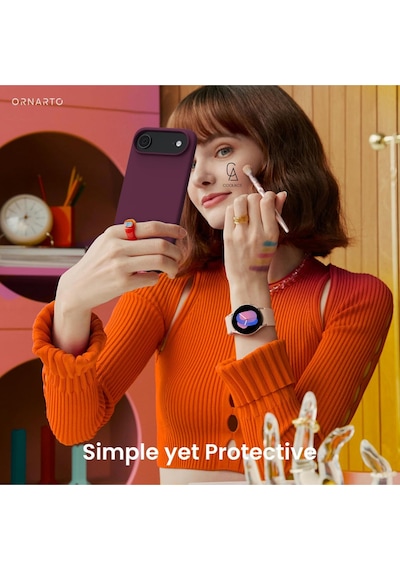 Apple Uyumlu iPhone 17 Air Içi Kadife Lansman Kılıf Ve 5d Tam Kaplayan Cam Ekran Koruyucu Koyu Mor