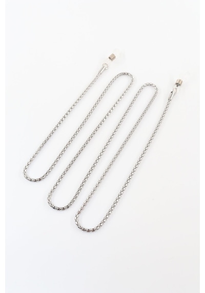 Çelik Gümüş Renk. Gözlük Zinciri. Özel Tasarım Steel. Gözlük İpi. Gözlük Askısı. Unisex Gümüş